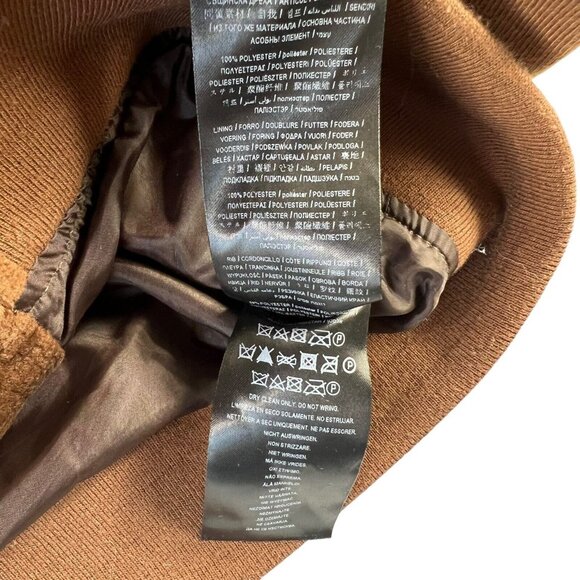 G by Guess Mens Tracksuit Jacket Size Medium Brown‎ Velour Full Zip Pockets - Picture 5 of 9